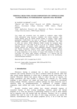 Thermal behavior and decomposition of copper sulfide nanomaterial