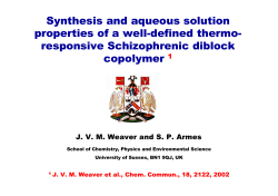 Synthesis and aqueous solution properties of a well