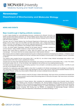 Newsletter - Medicine, Nursing and Health Sciences