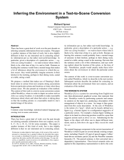 Inferring the Environment in a Text-to