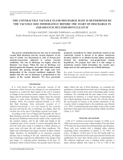 the contractile vacuole fluid discharge rate is determined by the