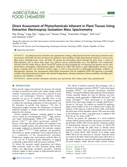 Direct Assessment of Phytochemicals Inherent in Plant Tissues