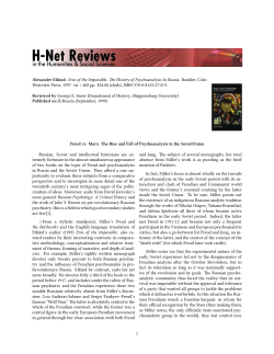 Freud vs. Marx: The Rise and Fall of Psychoanalysis in the - H-Net
