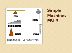 Simple Machines PBL!!