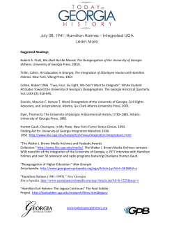 July 08, 1941: Hamilton Holmes &ndash; Integrated UGA Learn More