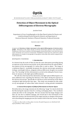Detection of Object Movement in the Optical Diffractograms of