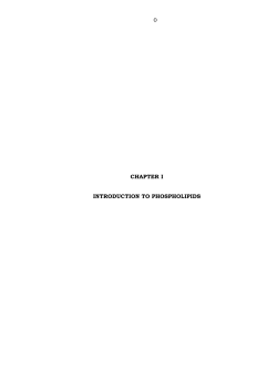 chapter i introduction to phospholipids