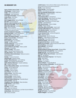 in memory of - Feline Rescue, Inc.