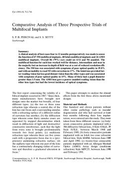 Comparative Analysis of Three Prospective Trials of