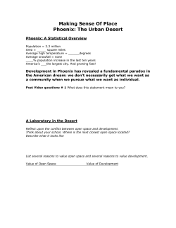 Phoenix: The Urban Desert video worksheet grades 9-12