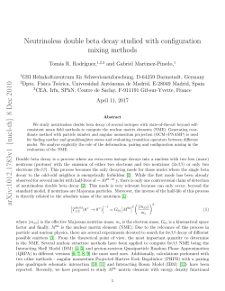 Neutrinoless double beta decay studied with configuration