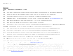 reading list - US Dakota War 1862