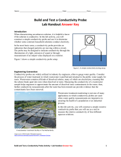 Build and Test a Conductivity Probe Lab Handout Answer Key