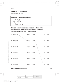 2nd Grade Reteach CH 3