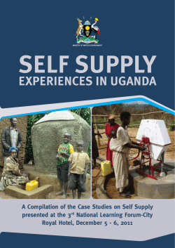 Self Supply Experiences in Uganda