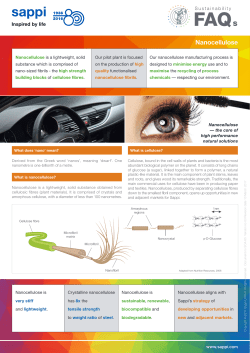 Sappi FAQs Nanocellulose