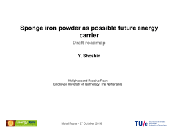 Sponge iron powder as possible future energy carrier