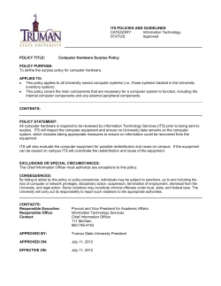 Computer Hardware Surplus Policy - Information Technology Services
