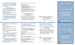 Fact Sheet Professionals - District 6 : Al-Anon