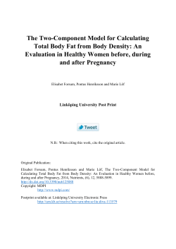 The Two-Component Model for Calculating Total Body Fat from