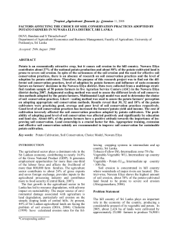factors affecting the choice of soil conservation practices adopted by