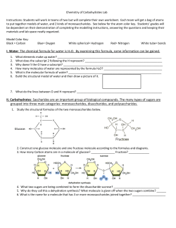 I. Water: The chemical formula for water is H2O. By examining this