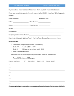 CCD Packet - Church of the Epiphany