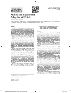Nutritional issues in Spanish women
