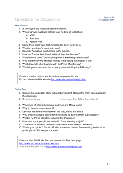 Questions for discussion