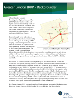 Greater London IRRP - Backgrounder