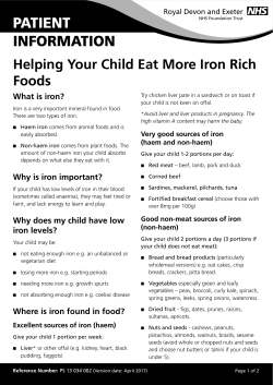 Helping Your Child Eat More Iron Rich Foods