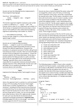 Task 1 Assume we have the following function implemented in