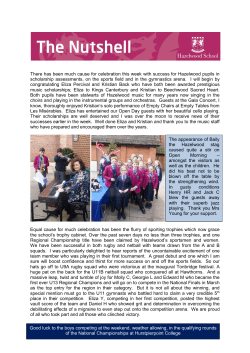 The Nutshell w/e 3rd February 2017