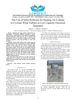 The Use of Solar Reflector for Heating Air Column in