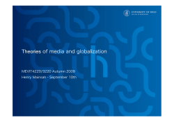 theories of media and globalization