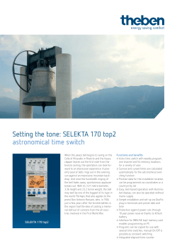 Setting the tone: SELEKTA 170 top2 astronomical time
