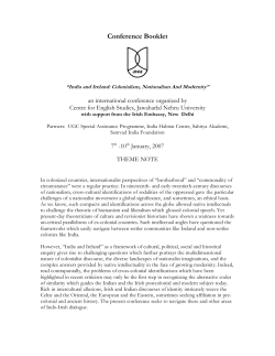 India and Ireland: Colonialism, Nationalism, Modernity