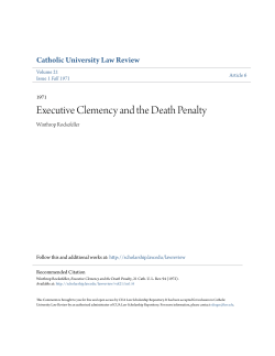Executive Clemency and the Death Penalty