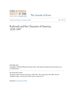 Railroads and the Character of America, 1820-1887