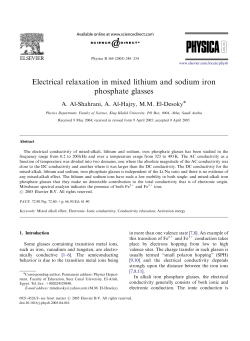 Electrical relaxation in mixed lithium and sodium iron phosphate