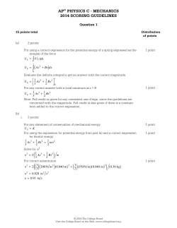 ap® physics c - mechanics 2014 scoring guidelines