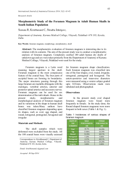 Morphometric Study of the Foramen Magnum in Adult Human Skulls