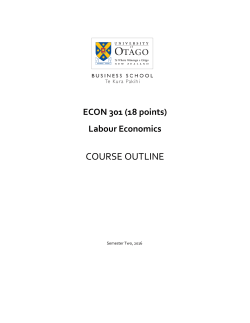 Microsoft Word - ECON301 Course Outline_S2