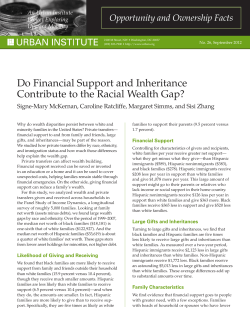 Do Financial Support and Inheritance Contribute to