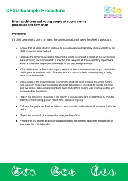 procedure and flow chart - Child Protection in Sport Unit