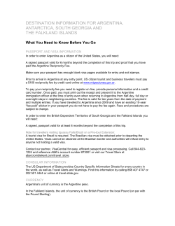 destination information for argentina, antarctica, south georgia and