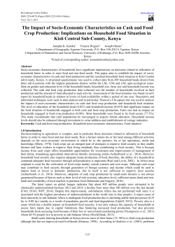 The Impact of Socio-Economic Characteristics on Cash