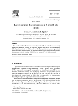 Large number discrimination in 6-month-old infants