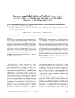 New biogeographical distribution of fish Glyptothorax