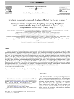 Multiple maternal origins of chickens: Out of the Asian jungles